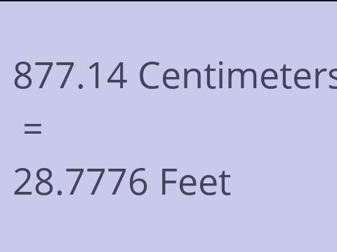 877.14 CM TO FEET