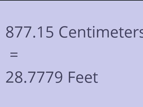 877.15 CM TO FEET