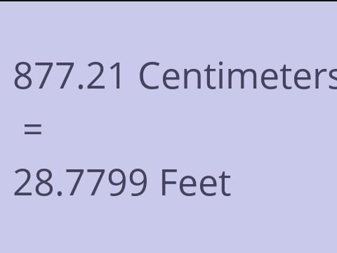 877.21 CM TO FEET