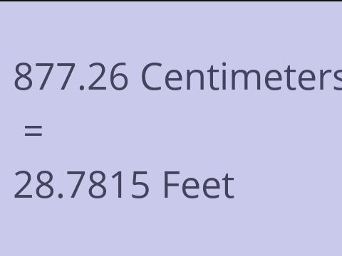 877.26 CM TO FEET