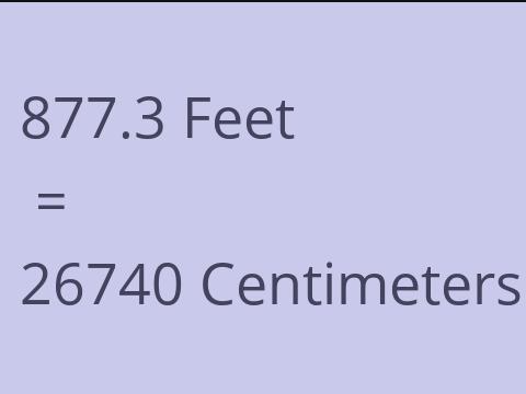 877.3 FEET TO CM