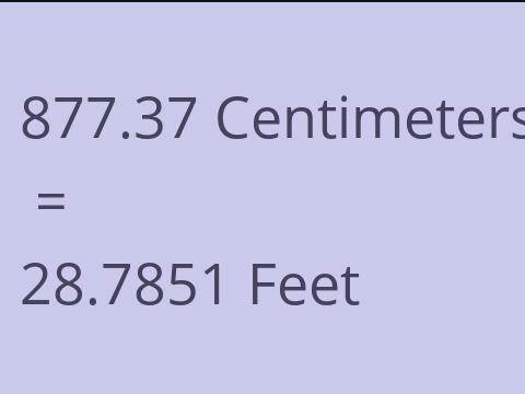 877.37 CM TO FEET