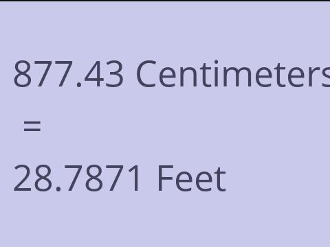 877.43 CM TO FEET