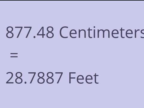 877.48 CM TO FEET