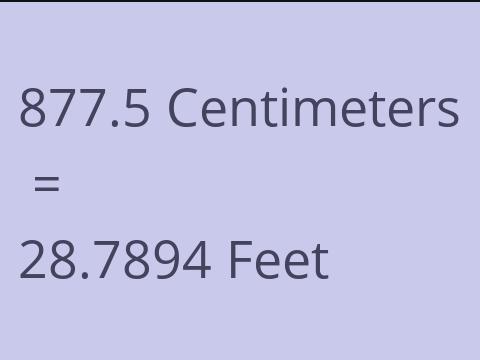 877.5 CM TO FEET