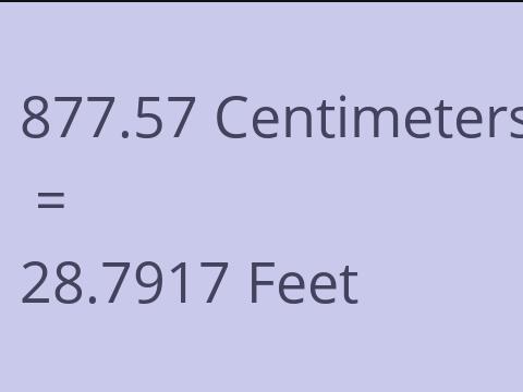 877.57 CM TO FEET