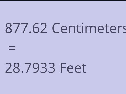 877.62 CM TO FEET