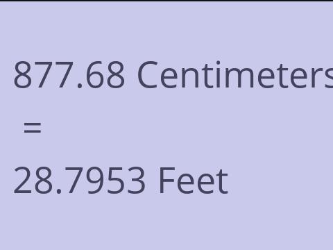 877.68 CM TO FEET