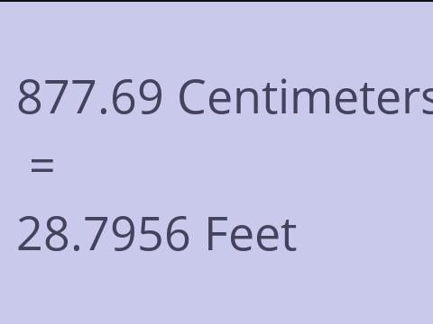 877.69 CM TO FEET