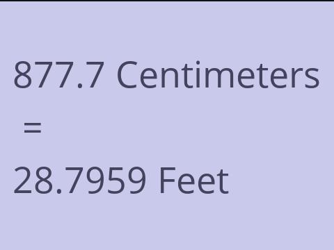 877.7 CM TO FEET