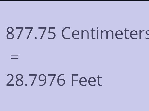 877.75 CM TO FEET