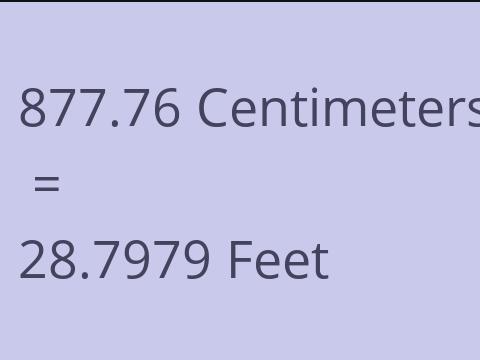 877.76 CM TO FEET