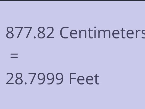 877.82 CM TO FEET