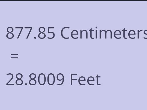 877.85 CM TO FEET