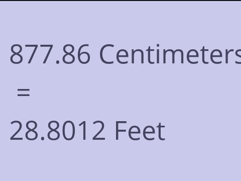 877.86 CM TO FEET