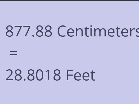 877.88 CM TO FEET