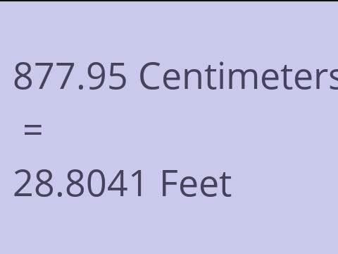 877.95 CM TO FEET