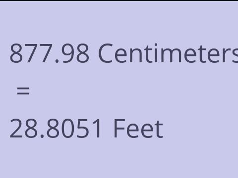 877.98 CM TO FEET