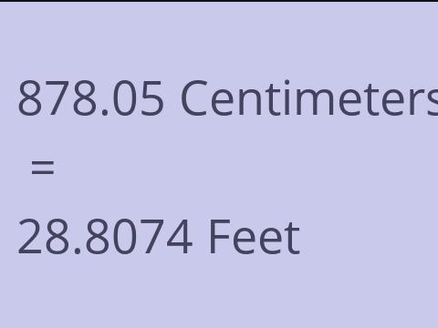 878.05 CM TO FEET