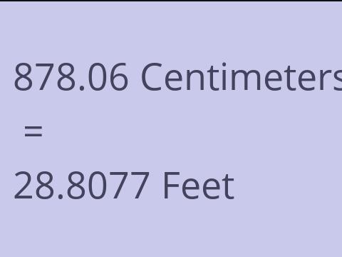 878.06 CM TO FEET