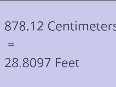 878.12 CM TO FEET