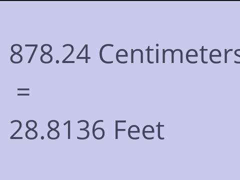 878.24 CM TO FEET