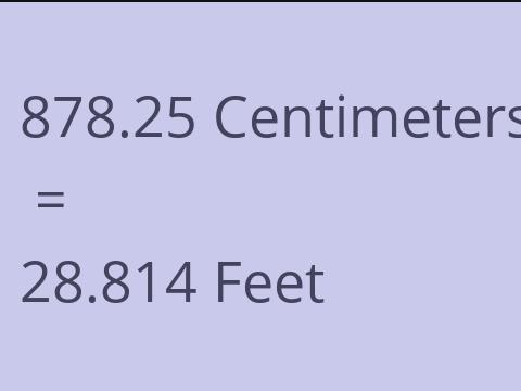 878.25 CM TO FEET