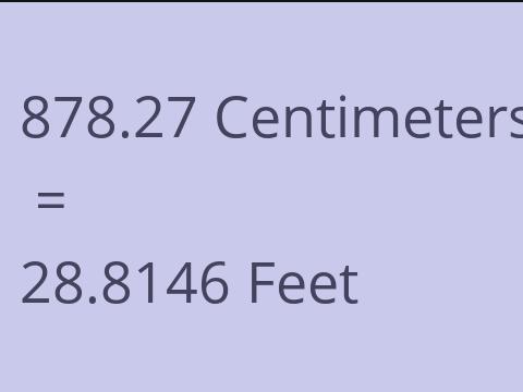 878.27 CM TO FEET