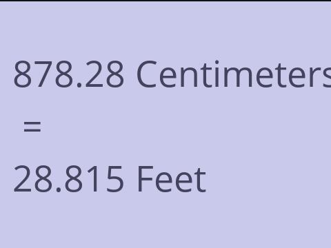 878.28 CM TO FEET