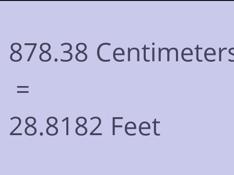 878.38 CM TO FEET