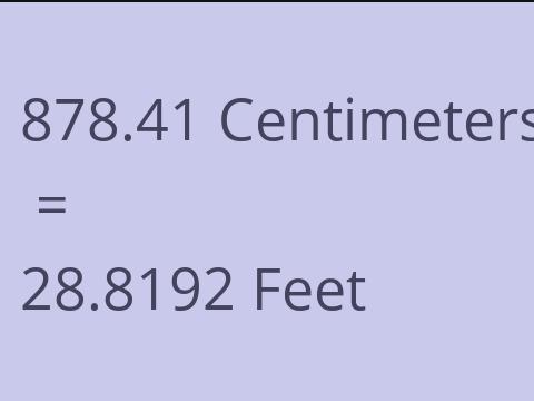 878.41 CM TO FEET