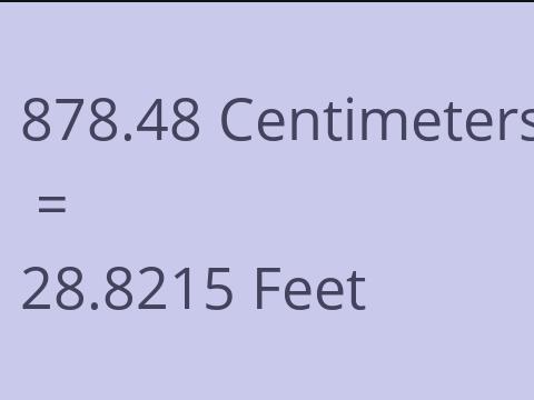 878.48 CM TO FEET