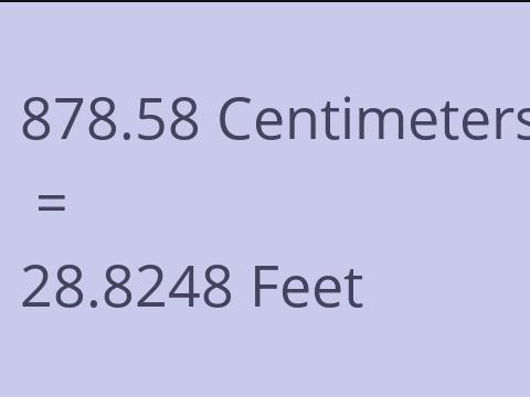 878.58 CM TO FEET