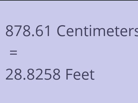 878.61 CM TO FEET