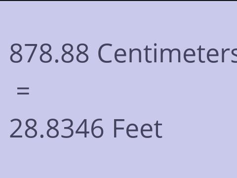 878.88 CM TO FEET