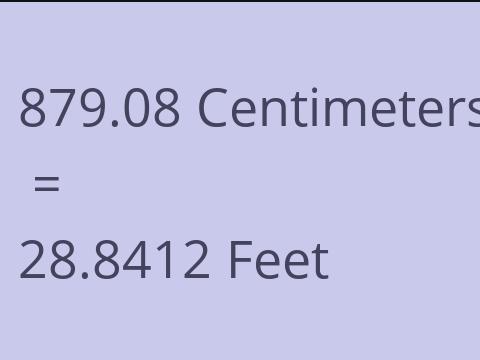 879.08 CM TO FEET