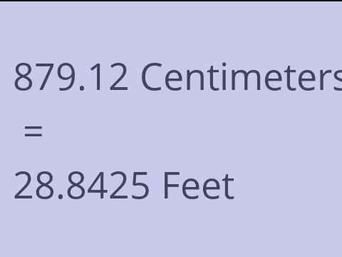 879.12 CM TO FEET