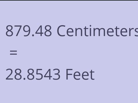 879.48 CM TO FEET