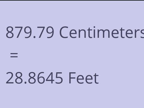 879.79 CM TO FEET