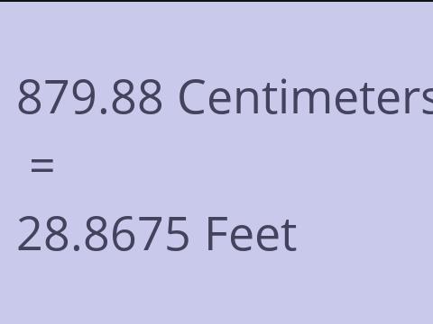 879.88 CM TO FEET