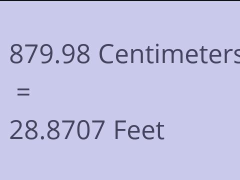 879.98 CM TO FEET