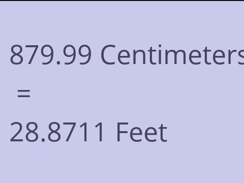 879.99 CM TO FEET