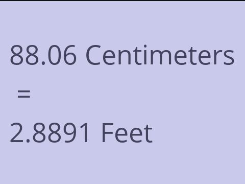 88.06 CM TO FEET