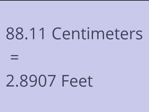 88.11 CM TO FEET