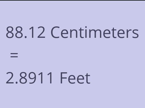 88.12 CM TO FEET