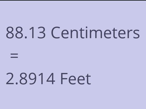 88.13 CM TO FEET