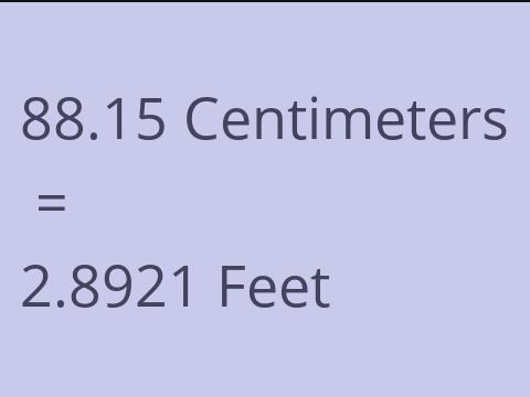 88.15 CM TO FEET