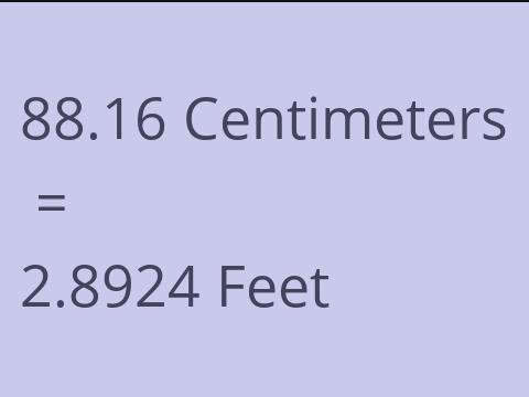 88.16 CM TO FEET