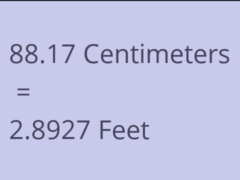 88.17 CM TO FEET