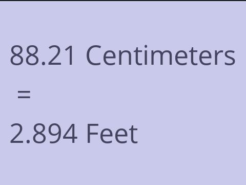 88.21 CM TO FEET